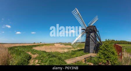 UK, England, Suffolk, Herringfleet, Herringfleet Mill or Walker's Mill, Drainage mill Stock Photo