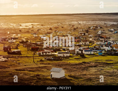 Uruguay, Rocha Department, Elevated view of the Cabo Polonio. Stock Photo