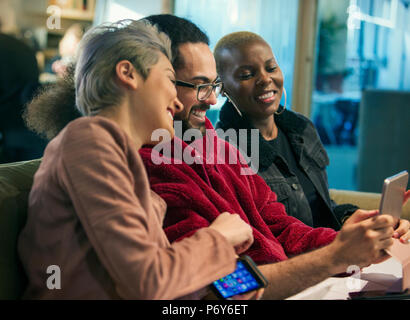 Creative business people using digital tablet Stock Photo