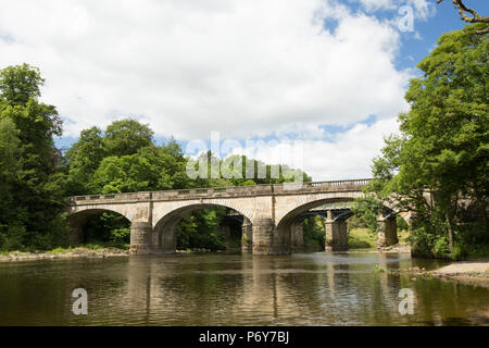 Road bridge over River Lune Lancaster England UK Stock Photo - Alamy