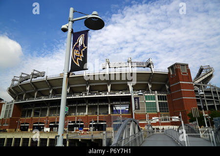 Exterior of M&T Bank Stadium, home of Baltimore Ravens American