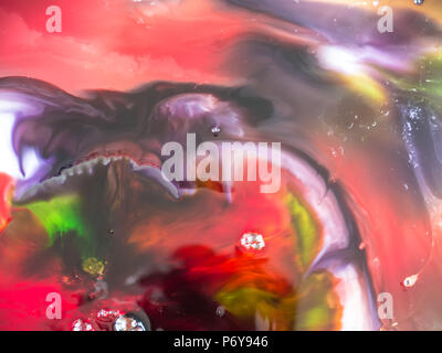 Abstract background, various pigments and dyes create a rich texture, blurred color background, Stock Photo