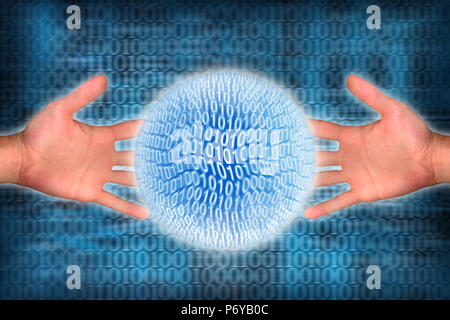 conceptual background image of hands reaching each other Stock Photo