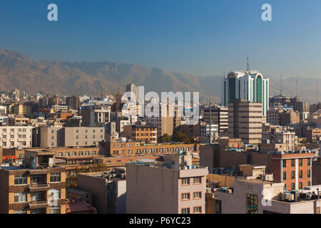 Iran, Tehran, elevated city view, morning Stock Photo