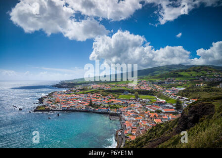 Portugal, Azores, Faial Island, Horta, the old harbor of Porto Pim Stock Photo