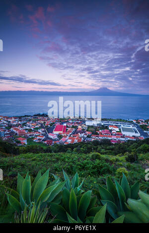 Portugal, Azores, Sao Jorge Island, Velas, dawn Stock Photo