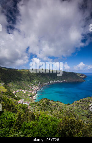 Portugal, Azores, Santa Maria Island, Sao Lourenco with the Baia do Sao Lourenco bay Stock Photo