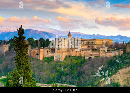 Spain, Andalusia, Granada, Alhambra Palace Stock Photo