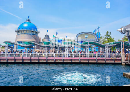 Aquatopia attraction in Port Discovery area in Tokyo Disneysea located in Urayasu, Chiba, Japan Stock Photo