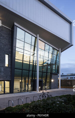 Dusk shot of south facade. ELAM, London, United Kingdom. Architect: Hunters South, 2018. Stock Photo