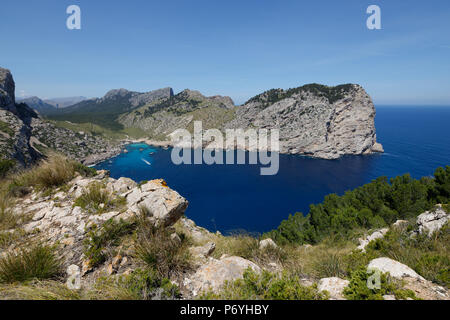 Cala Figuera, Formentor, seascape, Serra de Tramuntana, Mallorca Spain World heritage UNESCO Stock Photo