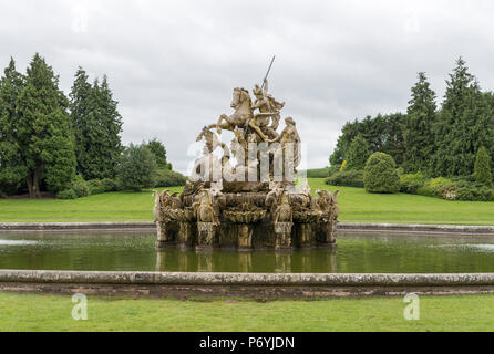 Perseus and Andromeda Fountain, Witley Court, Worcestershire, England Stock Photo