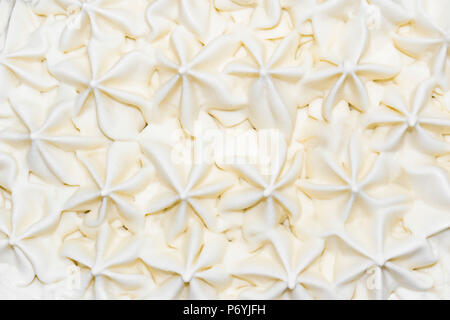 White vanilla ice cream texture background. Beautiful sweet dessert with decorating elements Stock Photo