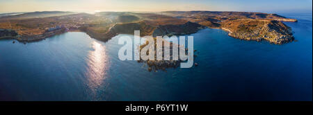 Ghajn Tuffieha, Malta - Aerial panoramic view of the coast of Ghajn ...