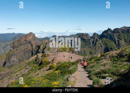 Views from Pico do Arieiro, the third highest peak in Madeira. Stock Photo