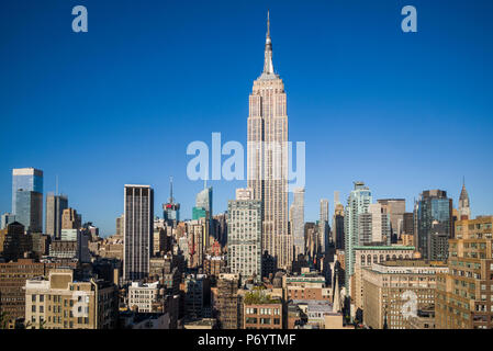 USA, New York, New York City, Mid-Town Manhattan, Empire State Building Stock Photo
