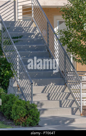 Stairway on townhome entry in Daybreak Stock Photo