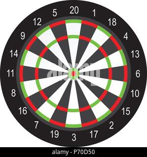 Dart board layout design - darts game Stock Vector