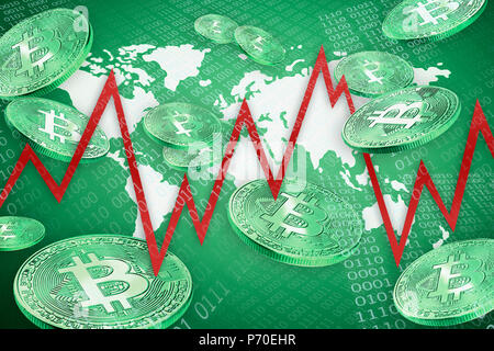 Bitcoin global market Stock Photo