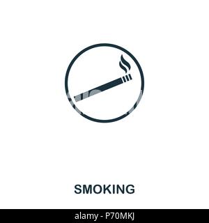 Smoking icon. Line style icon design. UI. Illustration of smoking icon. Pictogram isolated on white. Ready to use in web design, apps, software, print Stock Vector