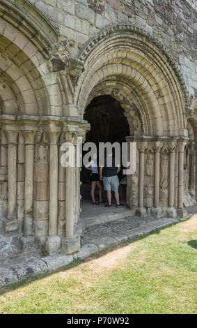 English Heritage site Haughmond Abbey ruins on the outskirts of Shrewsbury, Shropshire, July 2018 Stock Photo