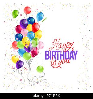 Happy Birthday card template Stock Vector