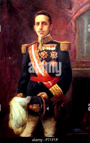 55 Retrato de Alfonso XIII (Tomás Martín Rebollo) Stock Photo