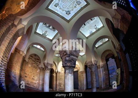 Inside view of the Mosque of Cristo de la Luz, Toledo, SpainMosque of Cristo de la Luz, Toledo, Spain, Europe Stock Photo
