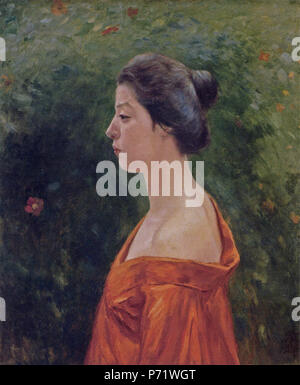 絵画 Portrait English: Portrait of a Woman, by Kuroda Seiki, Tokyo National