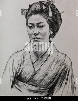 絵画 Portrait English: Portrait of a Woman, by Kuroda Seiki, Tokyo National