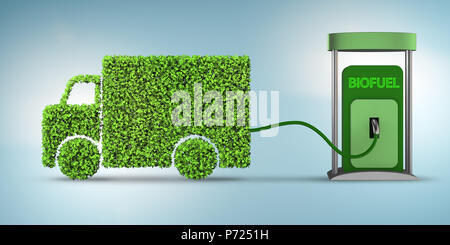 Delivery van powered by biofuel - 3d rendering Stock Photo