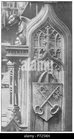 English: Stalls, Ripon Minster. 1910 84 Wood Carvings in English Churches II-008R Stock Photo