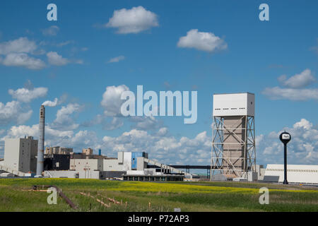 K2 Mine, The Mosiac Company,  Esterhazy, Saskatchewan, Canada. Stock Photo