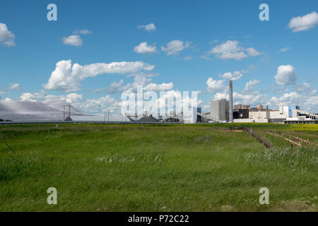 K2 Mine, The Mosiac Company,  Esterhazy, Saskatchewan, Canada. Stock Photo