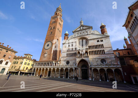 Cremona Cathedral, and Torrazzo bell tower, Cremona, Lombardy, Italy, Europe Stock Photo