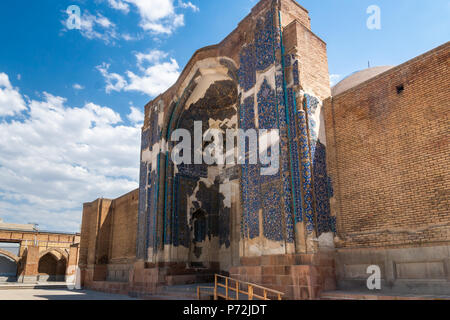 Blue Mosque (Goy Machid) in Tabriz, Iran. The mosque were constructed in 1465. Tabriz. East Azerbaijan province. Iran Stock Photo