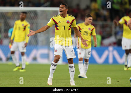 Moscow, Russia. 3rd July 2018. Carlos Bacca COLOMBIA COLOMBIA V ENGLAND, 2018 FIFA WORLD CUP RUSSIA 03 July 2018 GBC9286 Colombia v England 2018 FIFA World Cup Russia Spartak Stadium Moscow STRICTLY EDITORIAL USE ONLY. If The Player/Players Depicted In This Image Is/Are Playing For An English Club Or The England National Team. Then This Image May Only Be Used For Editorial Purposes. No Commercial Use. The Following Usages Are Also Restricted EVEN IF IN AN EDITORIAL CONTEXT: Use in conjuction with, or part of, any unauthorized audio, video, data, fixture lists, club/league logos, Betting, Games Stock Photo
