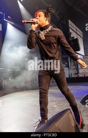 Milwaukee, Wisconsin, USA. 3rd July, 2018. TRIPPIE REDD (MICHAEL LAMAR WHITE IV) during Summerfest Music Festival at Henry Maier Festival Park in Milwaukee, Wisconsin Credit: Daniel DeSlover/ZUMA Wire/Alamy Live News Stock Photo