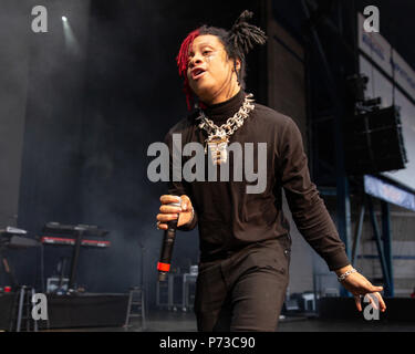 Milwaukee, Wisconsin, USA. 3rd July, 2018. TRIPPIE REDD (MICHAEL LAMAR WHITE IV) during Summerfest Music Festival at Henry Maier Festival Park in Milwaukee, Wisconsin Credit: Daniel DeSlover/ZUMA Wire/Alamy Live News Stock Photo