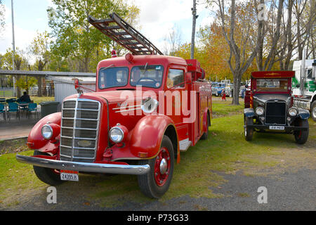 vintage new south wales fire engine at the truck show at glen innes showground in northern new south wales, australia Stock Photo