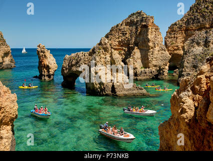 Ponta da Piedade, Lagos, Algarve, Portugal in summer Stock Photo