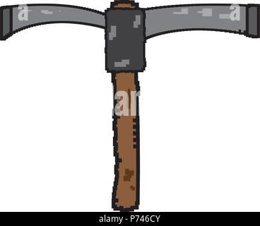 Isolated pixelated axe icon Stock Vector