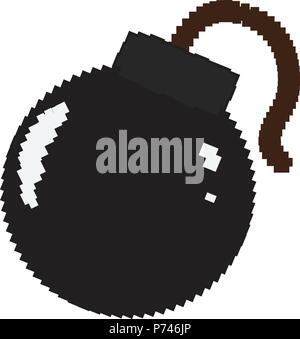 vector pixel art isolated bomb blast Stock Vector Image & Art - Alamy