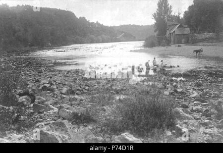 Slovenšina: Kuzmin mlin z žago v Pobrežju v Bela krajini. 24 August 1920 34 Mlin, Bela krajina Stock Photo