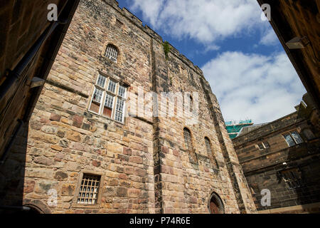 In the old prison of Lancaster Castle, Lancashire. The Execution Yard ...