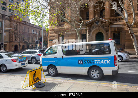 Australia Post Startrack parcel delivery vehicle in Sydney,Australia Stock Photo