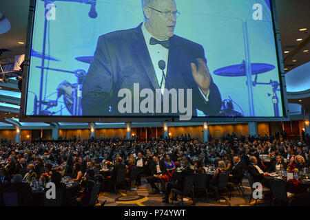 WASHINGTON (Oct. 3, 2014) -- Deputy Secretary of Defense Bob Work speaks to attendees at the Navy Birthday Ball at the Hilton in Washington, D.C. October 3, 2014. DoD Stock Photo