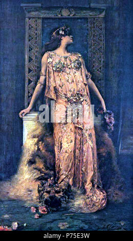. Portrait of Sarah Bernhardt in the role of Cleopatra  1893 22 Georges Clairin - Retrato de Sarah Bernhardt Stock Photo
