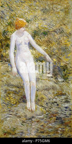 Work by Childe Hassam . before 1935 137 Hassam - the-butterfly Stock Photo