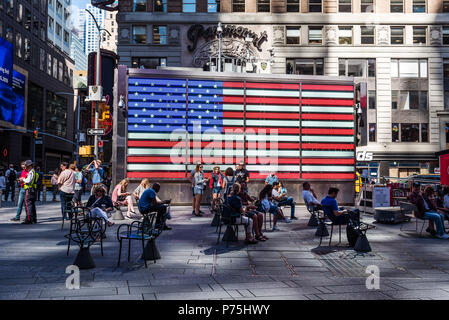 Madrid, Spain - June 26, 2018: US armed forces recruiting Station in Times Square in Manhattan Stock Photo
